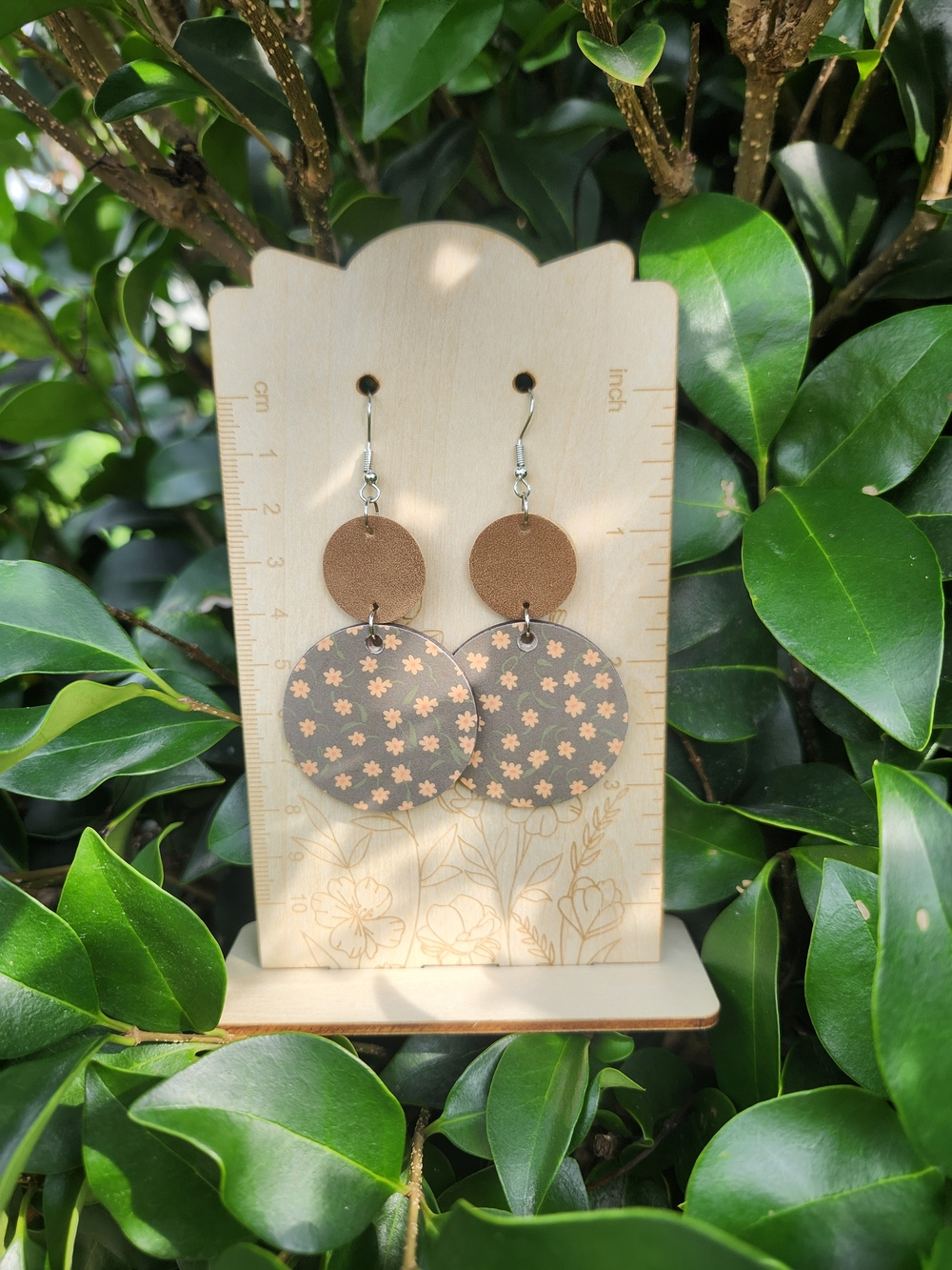Handmade Boho Floral Drop Earrings